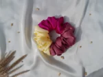 1Pcs High Quality Silk Scrunchies - Trio Colors (Random colour) - Image 4