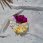 1Pcs High Quality Silk Scrunchies - Trio Colors (Random colour) - Image 3