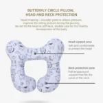 Adorable Butterfly Patterned Kids Travel Neck Pillow - Image 3