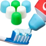 1 Pair Toothpaste Chrome Cherry Self Closing Silicone Caps - Image 3