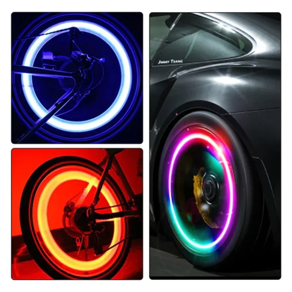 2PCS Car Wheel LED Light Motorcycle Bike Light